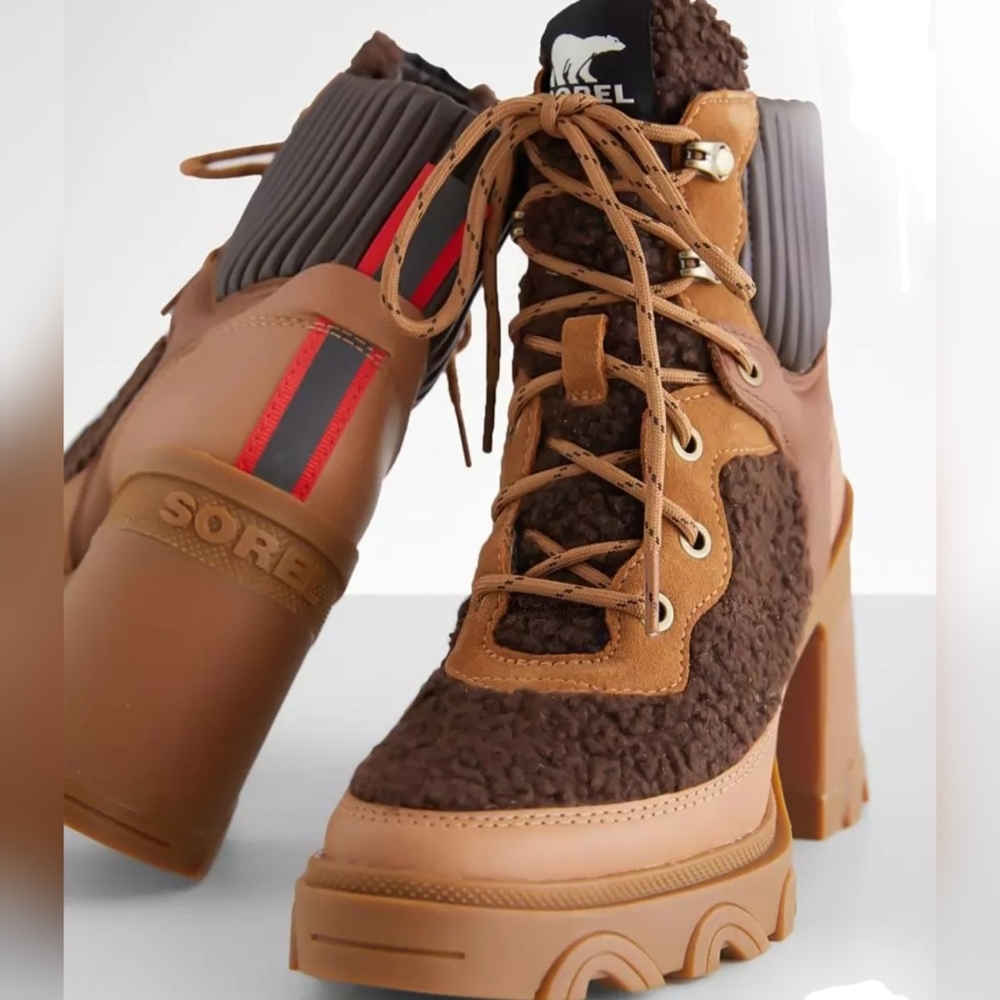 NWT Waterproof Sorel Women's Brex Heel Cozy Lace Boot Size 9